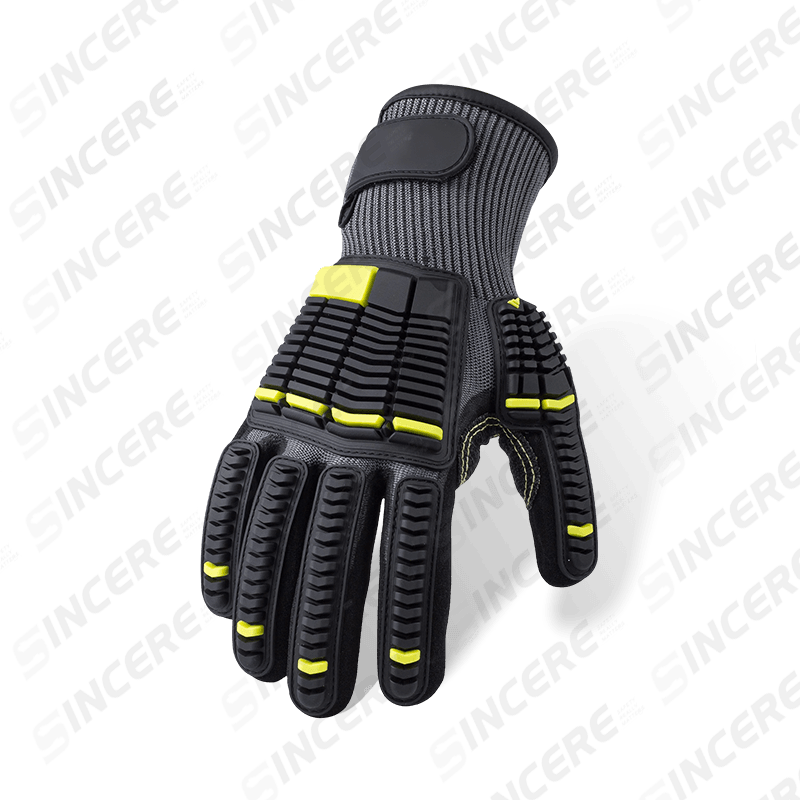 Luvas resistentes a cortes ANSI A4 calibre 13 com proteção contra impactos TPR — Nitrile Sandy Palm, ANSI Impact Level 2 Luvas resistentes a cortes ANSI A4 calibre 13 com proteção contra impactos TPR — Nitrile Sandy Palm, ANSI Impact Level 2