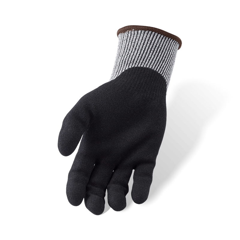 Luvas resistentes a cortes ANSI A4 calibre 13 com revestimento de nitrila preta Sandy Palm Luvas resistentes a cortes ANSI A4 calibre 13 com revestimento de nitrila preta Sandy Palm