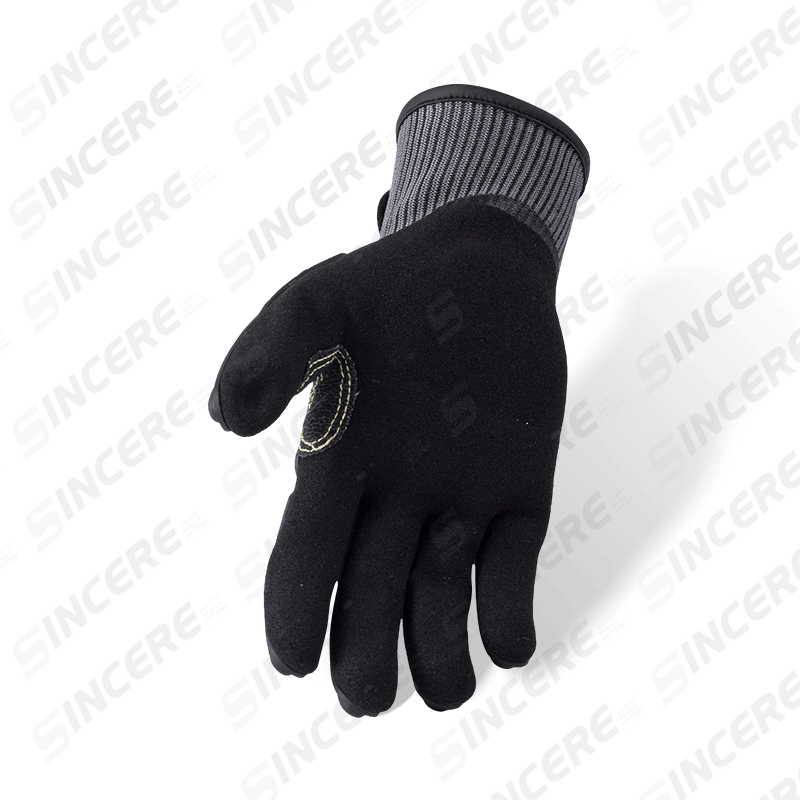 Luvas resistentes a cortes ANSI A4 calibre 13 com proteção contra impactos TPR — Nitrile Sandy Palm, ANSI Impact Level 2 Luvas resistentes a cortes ANSI A4 calibre 13 com proteção contra impactos TPR — Nitrile Sandy Palm, ANSI Impact Level 2