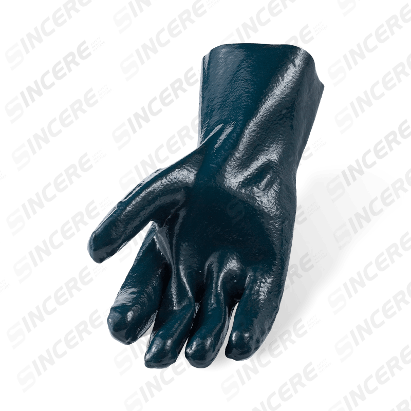 Luvas de trabalho totalmente revestidas com nitrila forradas com lã de algodão — lisas, à prova d'água, resistentes a óleo e produtos químicos Luvas de trabalho totalmente revestidas com nitrila forradas com lã de algodão — lisas, à prova d'água, resistentes a óleo e produtos químicos