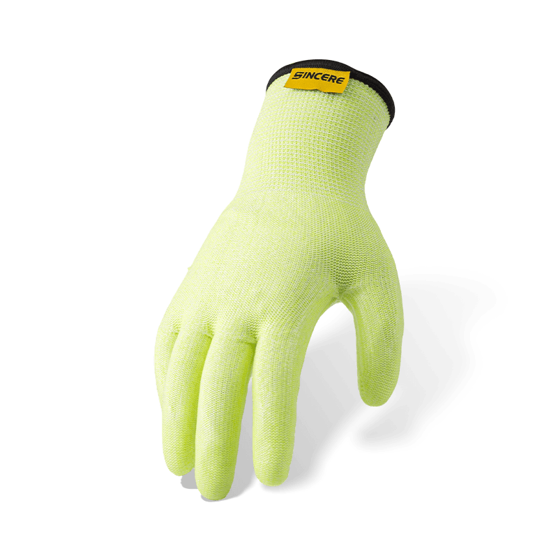 Luvas resistentes a cortes ANSI A6 calibre 18 com forro de silicone transparente para palma e lã — Proteção térmica de alto corte para inverno Luvas resistentes a cortes ANSI A6 calibre 18 com forro de silicone transparente para palma e lã — Proteção térmica de alto corte para inverno