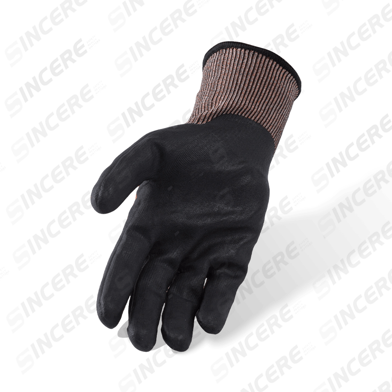 Luvas resistentes a cortes ANSI A4 calibre 21 com nitrila preta Sandy Palm — Destreza ultrafina Luvas resistentes a cortes ANSI A4 calibre 21 com nitrila preta Sandy Palm — Destreza ultrafina