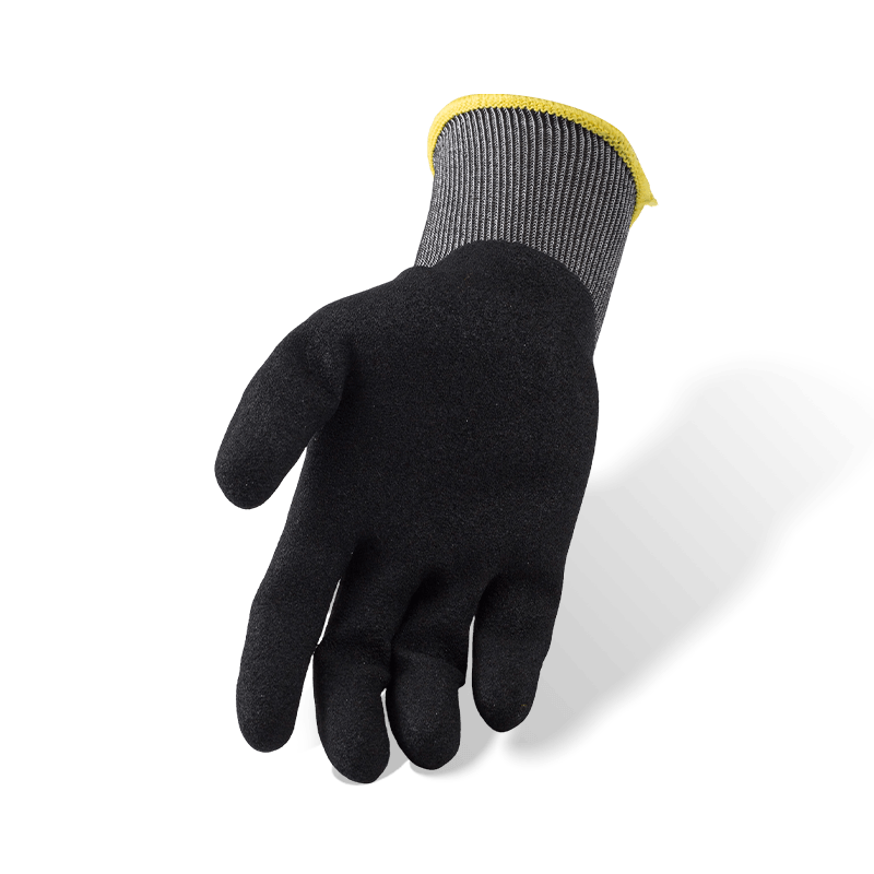 Luvas resistentes a cortes ANSI A5 calibre 21 com nitrila preta Sandy Palm — proteção ultrafina contra cortes de alta destreza Luvas resistentes a cortes ANSI A5 calibre 21 com nitrila preta Sandy Palm — proteção ultrafina contra cortes de alta destreza
